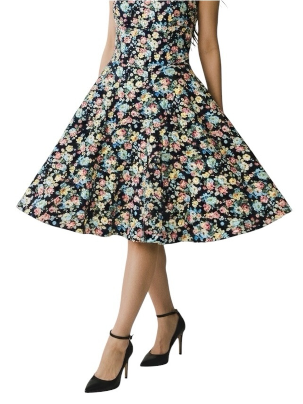 Vintage inspired Lindy Bop Ophelia pinup girl cotton/elastane dress NWOT MEDIUM